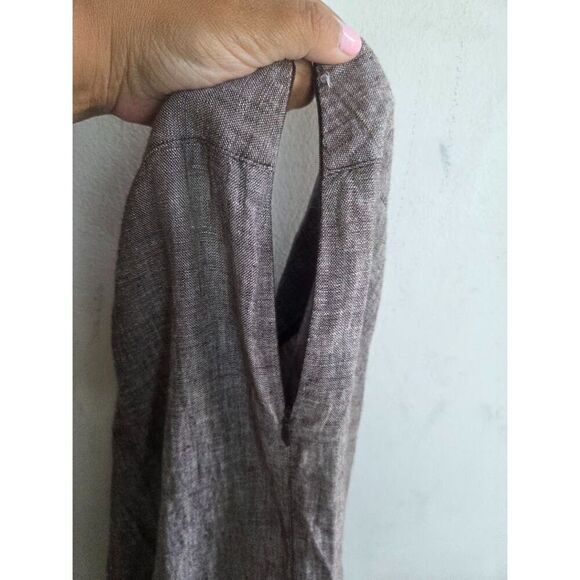 JM Collection Women Grey/Taupe 100% Linen A-Line Skirt size 12 - Picture 3 of 4